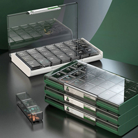 Organisateur de pilules portable en plastique PP pour sept jours, rappel de médicaments à emporter, sous-emballage, trois repas, semaine entière, pilulier rectangulaire