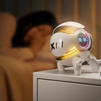 Altavoz Inteligente Multifuncional con IA, Elegante Altavoz Portátil con Audio TWS Interconectado, Radio FM, Pantalla de Reloj, Altavoz Mech Monster