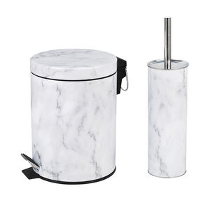 Papelera con estampado de mármol para <span class=keywords><strong>baño</strong></span>, papelera y portaescobillas para inodoro - Product Image 1