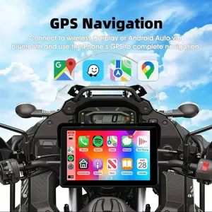 Monitor per Moto con Schermo IPS da 7 Pollici 2K+2K, DVR, GPS, Carplay Wireless, Android Auto, Impermeabile IP67, TPMS - Product Image 6