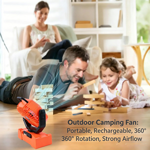 Portable Outdoor Camping With Mist Function Led <b>Light</b> Rechargeable Battery Operated Tent Fan for Travel Picnic - Product Image 6