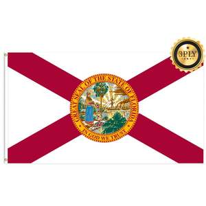 Banderas de Florida al por Mayor de 3x5 pies, Poliéster 68D/100D, Personalización de Todas las Naciones, Envío Rápido, Proveedor Confiable, Entrega Rápida - Product Image 2