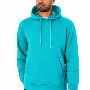 Sweat-shirts à capuche décontractés pour hommes en tissu polaire mélangé coton, avec logo et design personnalisés, pour la vente en ligne en gros - Product Image 1