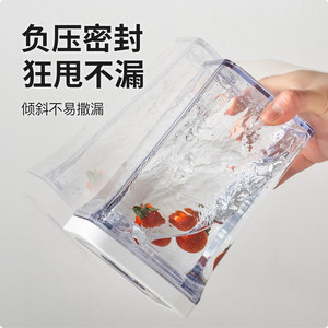 Vacuum Sealed Food Grade Kitchen Grain Container Rectangle Clip On Lid Airtight Storage Jar For Multigrain - Product Image 5