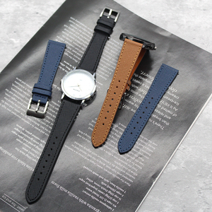 Meilleure vente Bracelet de montre en cuir de veau confortable et respirant 18 20 22mm Bracelet de montre en cuir véritable à dégagement rapide - Product Image 6