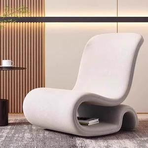 Sillón Individual Moderno Minimalista, Silla de Diseño de Lujo Ligero para Sala de Estar, Forma Única, Asiento Cómodo - Product Image 1