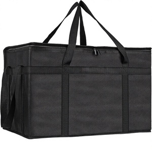 Bolsas Térmicas Plegables Resistentes de Gran Capacidad para Entrega de Alimentos, Compras y Catering (Negras) - Product Image 1