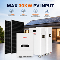 Invertisseur hybride triphasé basse tension 48VDC 15KW avec 2 batteries LiFePo4 51.2V314AH en parallèle pour stockage 32KWH, systèmes solaires
