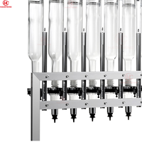 Máquina Dispensadora de Perfume, Dispensador Manual de Líquidos con Grifo de Vidrio, Juego de Barra para 12 Botellas de Aceites Esenciales, Barra de Perfume Pequeña
