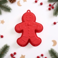 Moule à bonbons personnalisable en silicone en forme d'hommes en pain d'épices pour arbre de Noël, non toxique, écologique, compatible four/lave-vaisselle, outils de pâtisserie