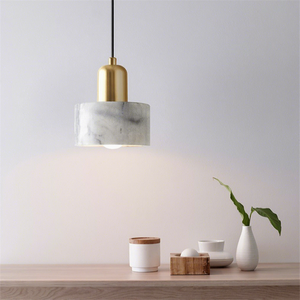 Lámparas colgantes de mármol nórdico con luz LED, lámpara colgante de una sola cabeza <span class=keywords><strong>para</strong></span> dormitorio, arte moderno y sencillo, decoración creativa <span class=keywords><strong>para</strong></span> comedor - Product Image 1