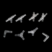 Connecteur de tuyau d'air pour aquarium 4,5 mm, type T/Y/Croisé/L, raccord en plastique à diamètre égal pour accessoires de pompe à air d'aquarium