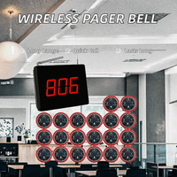 Ycall Système d'appel sans fil pour restaurant, bouton d'appel de table pour client, récepteur de téléavertisseur pour serveur, écran plastique, portée 100m
