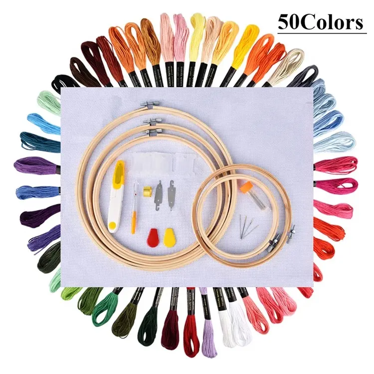 Полный набор классических заготовок для вышивки aida обруч бамбуковый инструмент для вышивки крестиком стартовый комплект для начинающих взрослых детей