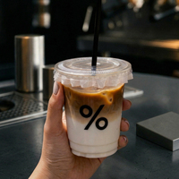 Gobelets en plastique jetables transparents sans BPA avec logo personnalisé, 12 oz, 16 oz, 20 oz, 24 oz, PP PET, pour boissons froides, café, jus, avec couvercle plat