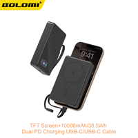 2026 BOLOMI-WP53T Power Bank Nirkabel Kustom Baru 10000mAh dengan Layar TFT Magnetik, Pengisian Ganda, Kabel Tipe-C, PD 20W, SCP 22.5W