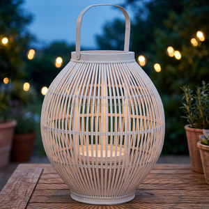 Handmade Woven <b>Rattan</b> & Bamboo Hanging <b>Lantern</b> Rustic Vintage Candle Lamp for Wedding, Restaurant, Tea Room & Photography Props - Product Image 6