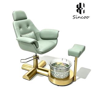 Fauteuil de pédicure et manucure moderne et réglable, pivotant, sans plomberie, avec base dorée, nouveau design du fabricant, pour salon de beauté et soins des pieds - Product Image 3