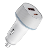 Chargeur rapide de voiture double port 38W PD QC USB Type-C USB-A 12V/24V pour allume-cigare de véhicule – Vente en gros