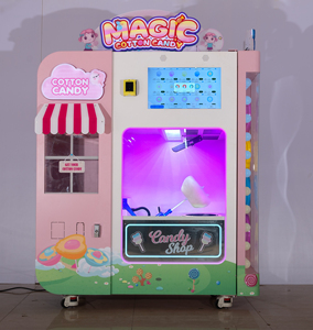 Candy Sugar Robot Máquinas expendedoras comerciales Pantalla grande Mini máquina <span class=keywords><strong>de</strong></span> algodón <span class=keywords><strong>de</strong></span> azúcar Hot Large Auto Magic Cotton para niños proporcionados - Product Image 2