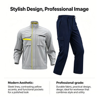 Vêtements de travail printemps-automne en gros, combinaisons de travail, vestes et pantalons à manches longues, logo personnalisé