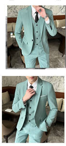 Costume de <span class=keywords><strong>mariage</strong></span> pour <span class=keywords><strong>homme</strong></span> 3 pièces (blazer + pantalon + <span class=keywords><strong>gilet</strong></span>) S-4XL, nouveau costume de cérémonie, costume de bureau formel, costume de carrière, grandes tailles pour <span class=keywords><strong>homme</strong></span> - Product Image 3