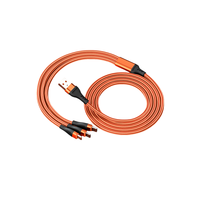 Câble de charge rapide 3-en-1 Type-C en nylon tressé 100W avec garantie de 12 mois, prise en charge du logo personnalisé pour les commandes en gros multi-appareils