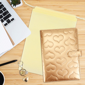 Xoắn ốc hàng tuần tùy chỉnh bán buôn tiền mặt Tạp Chí máy tính xách tay màu hồng kế hoạch Ví PU da sang trọng A5 A6 Ngân Sách chất kết dính - Product Image 2