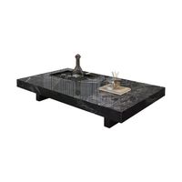 Ensemble de tables basses rectangulaires de luxe modernes pour salon, avec tiroirs, design unique, convertible, multifonctionnel