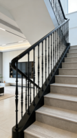 Balustres en alliage d'aluminium-magnésium de haute qualité, meneaux d'escalier en fer forgé pour villa