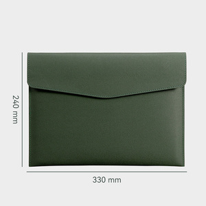 <span class=keywords><strong>A4</strong></span> carpeta de archivos bolsa suministros de oficina pu cuero bolso documento titular organizador logotipo personalizado - Product Image 3