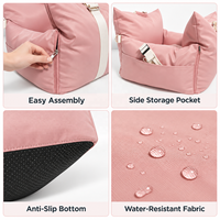 Coussin de voiture imperméable pour chien, lit de voyage portable pour animaux de compagnie, lavable, en tissu Oxford, antidérapant, pour petits chiens
