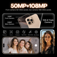 Penawaran Terbaik Murah Tanpa Kunci 6.8 Inci I Baru untuk I6 Pro Max 5G Smartphone 16GB+1TB Dual Sim Card 108MP Ponsel