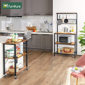 <b>Kitchen</b> storage <b>rack</b>, multi-tiered <b>kitchen</b> storage <b>rack</b>, floor-standing multi-layered multi-functional cookware <b>rack</b>, microwave - Product Image 1