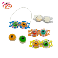 Forme de lunettes Saveur fruitée Gummy Crazy Eyes Ball Gummy Jelly