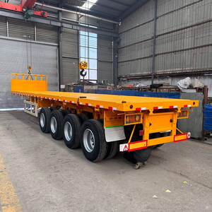 Semi Trailer 4 Axle <b>Flatbed</b> Steel Platform for Container Cargo Transport Max Payload Over 30000 Kg - Product Image 4