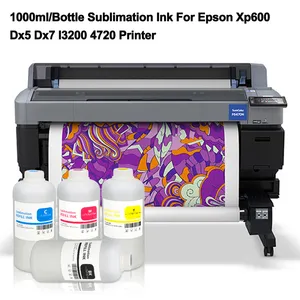 Epson için yüksek yoğunluklu 1000ml boya süblimasyon mürekkep i3200 XP600 tekstil yazıcı süblimasyon mürekkepleri