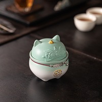 Pot à thé en céramique Danse du Lion Chinois, Ornement Palais de la Fortune, Cadeau d'affaires