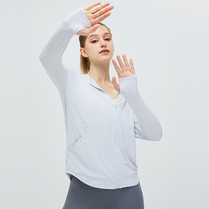 Chaqueta informal para <span class=keywords><strong>mujer</strong></span> Moda para <span class=keywords><strong>mujer</strong></span> 2023 Ropa a prueba de sol Cremallera Dobladillo curvo Chaqueta de fitness para <span class=keywords><strong>mujer</strong></span> - Product Image 6