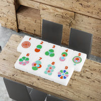 Tuiles de Mahjong en Mélamine Acrylique Qualité Professionnelle Rouge Rose Quatre Joueurs Style Contemporain Conception Pliable Stock Disponible