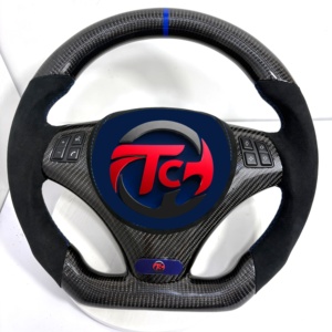 Volante in Fibra di Carbonio Premium per BMW E36 E46 E60 E90 E92 E93 X5 E70 E71 <span class=keywords><strong>M</strong></span> Sport <span class=keywords><strong>Racing</strong></span> - Product Image 4