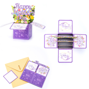 Scatola Sorpresa 3D Pop-up <span class=keywords><strong>con</strong></span> Biglietto Regalo in Carta per la Festa della Mamma, <span class=keywords><strong>con</strong></span> Busta, per Decorazioni Festa della Mamma 'Amo la Mamma' - Product Image 3