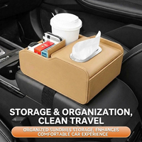 Boîte de rangement multifonctionnelle pour voiture, boîte à mouchoirs pour voiture, boîte d'accoudoir pour voiture, boîte de rangement, boîte à mouchoirs pour voiture, boîte de rangement pour gobelets