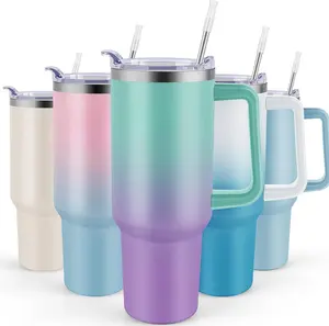 Keeps Cold BPA Free Simple Modern 40 Oz Tumbler With Handle And Straw Lid For Mothers Day Gifts Mom Women Her Trek Collection