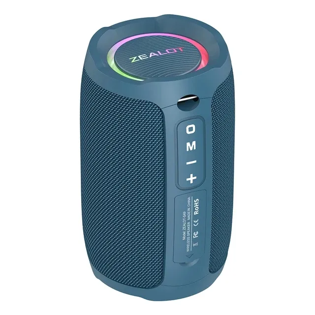 Zealot S49 kain portabel gigi biru 20W Amplified Pa Bass Boost Speaker luar ruangan kualitas tinggi suara Hd Stereo Surround