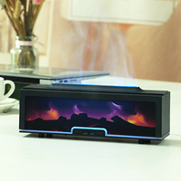 Nouvel humidificateur de cheminée en acrylique 200ml transfrontalier 3d flamme lumière ambiante diffuseur d'arôme de lumière colorée de bureau