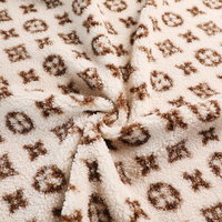 Imprimé numérique personnalisé coupe-vent lourd doux fausse fourrure Sherpa tissu polaire