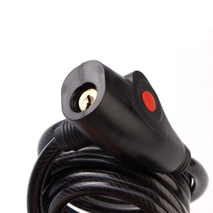 Verrou de chaîne de vélo en alliage de zinc durable antivol, directement de l'usine, avec câble en PVC, modèle noir PC3103, 2 clés en acier - Product Image 2