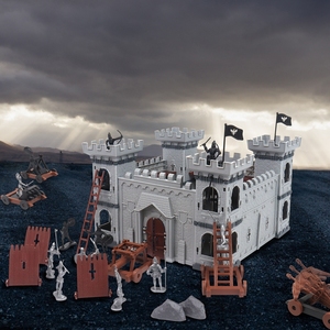 Lâu Đài Đồ Chơi Khối Xây Dựng Tự Làm Cho Trẻ Em Mới Với Xe Bao Vây Quân Đội La Mã Người Lính Chơi Bộ Trò Chơi Trung Niên Chiến Tranh 108 Chiếc - Product Image 6