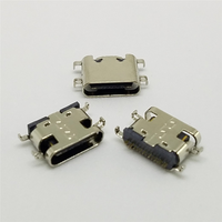 Conector USB C Tipo F Hembra, Altura Macho 6.5/6.8mm, Orificio para Conector MIDI para Electrónica, Accesorios de Conector para Soldadura SMT